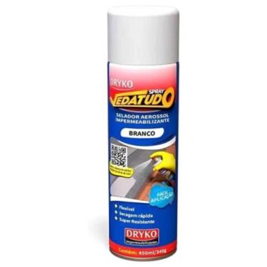 Imagem de Spray Impermeabilizante Vedatudo Branco 400Ml - SPRAYIMP-BRANCO - DRYK