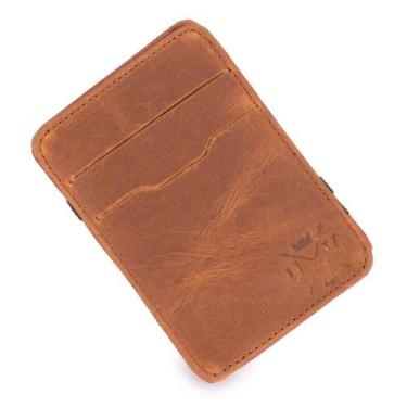 Imagem de Carteira Mágica Xadrez Em Couro Espaço Para Notas Cartões Envio Imedia