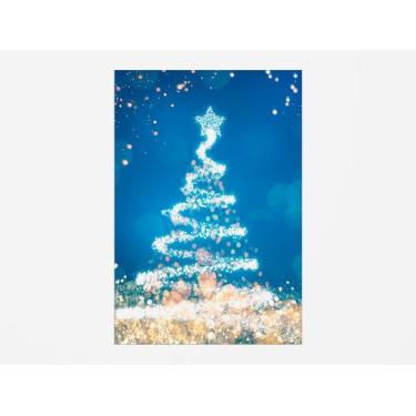 Imagem de Painel De Festa Vertical 1,50 x 2,20 - Árvore Efeito Glitter Natal Azu