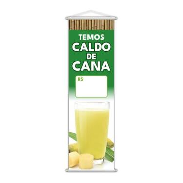 Imagem de Banner Temos Caldo de Cana Preço Bebida Lona 100x30cm - Plimshop