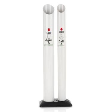 Imagem de Lixeira eco p/ copo água/ café base dupla branco premisse