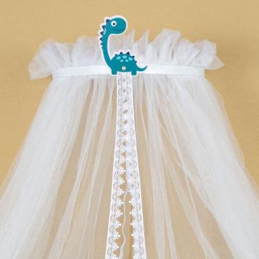 Imagem de Mosquiteiro Berço Bebe Com Dossel Dinossauro Liso Lançamento - Frutos 
