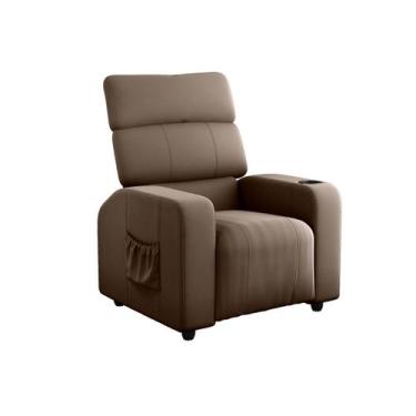 Imagem de Poltrona Do Papai Parma Retrátil e Reclinável - RS Decor, Veludo Marro