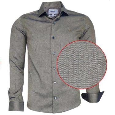 Imagem de Camisa Social Slim Com elastano Original Amil Gold, Gold, 3