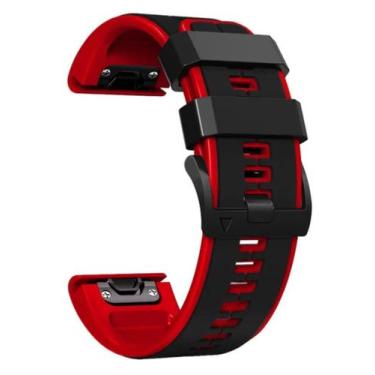 Imagem de Pulseira Relógio Silicone 26mm para Fenix 5x 6x 7x.LC31 - Savoy, Preto