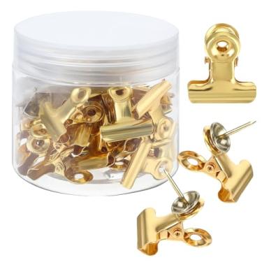 Imagem de Grampos de pressão de 50 unidades, sem furos para papel, clipes de papel criativos com aderência para quadro de cortiça e parede fotográfica