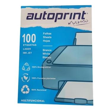 Imagem de Etiqueta Adesiva A4, 143.4 mm x 199.9 mm, 100 Folhas, Autopel, Branco, pacote de 200