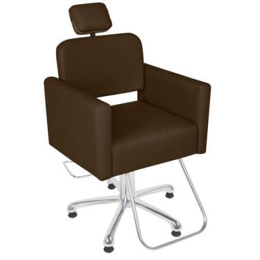 Imagem de Cadeira de Cabeleireiro Encosto Fixo - Ravenna - CC&S, Café