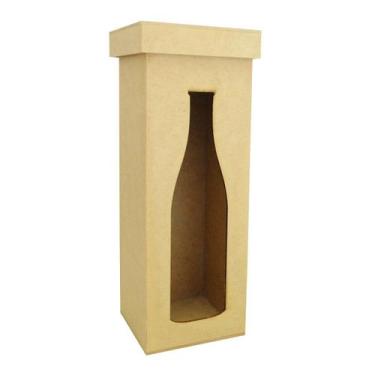 Imagem de Kit 12 Caixa para Vinho Vazada 32,5x9,5x9,5 Mdf Madeira - ATACADÃO DO 
