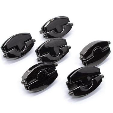 Imagem de Fecho de Metal Botão 4,6 x 2,6cm- 6 Unidades - CÍRCULO, PRETO