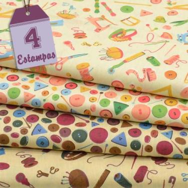 Imagem de Kit de Tecido Love Sewing (30x70) 4 Estampas - Fernando Maluhy