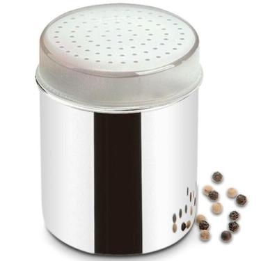 Imagem de Saleiro Pimenteiro Aço Inox Saleiro de Mesa Restaurante Bar Lancheria 