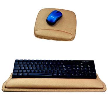 Imagem de Kit Mouse Pad E Apoio De Teclado Prada - Office Designer, Rose Gold