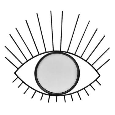 Imagem de Espelho Decorativo De Parede Preto Místico Formato De Olho - BrasConti