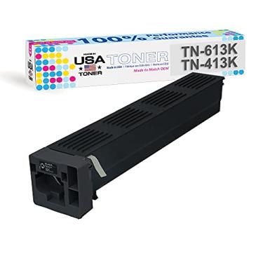 Imagem de MADE IN USA TONER Substituição compatível para uso em Konica Minolta bizhub C452, C552, C652, C552DS, C652DS, TN-413K, TN-613K (preto, 1 Ctg)