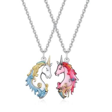 Imagem de SENFAI Bestfriend Colares Bff Colar Amizade para Mulheres Homens Amigos Presentes de Aniversário, Latão, Sem Pedra Preciosa