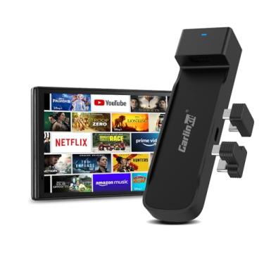 Imagem de Carlinkit FireDrive Link - Transmita o Fire TV Stick no seu carro através da conversão CarPlay com fio, perfeito para longas viagens e viagens rodoviárias, compatível com veículos CarPlay com fio (não