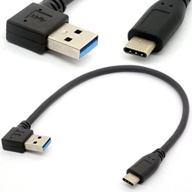 Imagem de Cabo USB C USB 3.0 A para USB tipo C esquerda/ângulo direito sincronização de dados e cabo de carregamento adaptador conversor USB-C para Samsung S8, Nintendo Switch, novo MacBook, Straight TypeC-3.0 Left