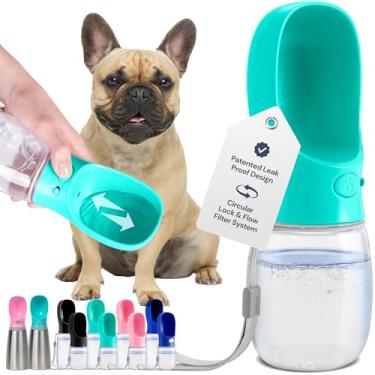 Imagem de Garrafa Água Bebedouro 250ml Portátil Pet Cachorro Passeio (Azul)