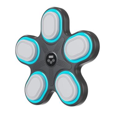 Imagem de Rock88 Máquina de boxe musical, máquina de perfuração de música montada na parede com 9 velocidades ajustáveis, equipamento eletrônico de treino doméstico para academia, escritório, preto