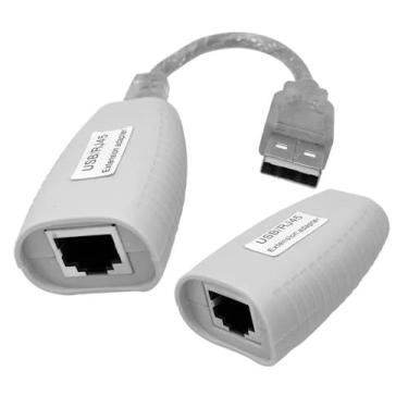 Imagem de ENS Extensor USB via RJ45, suporta CAT5, CAT5e, CAT6, até 45 metros, USB sobre IP/Ethernet, transmissor e receptor