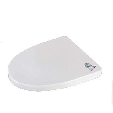 Imagem de Assento de vaso sanitário universal em forma de u, lento, silencioso, tampa de vaso sanitário espessada, branco-455 * 380mm