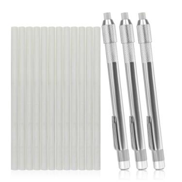 Imagem de JOYFUL&HOPEFUL Conjunto de suporte redondo de pedra-sabão, pacote de 15 peças, marca branca transparente, marcações removíveis, 12 peças extra de pedra-sabão redonda, melhor para soldagem