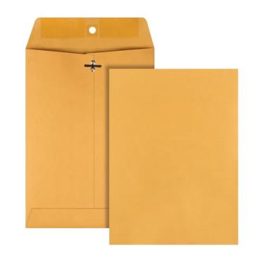 Imagem de Parque de qualidade 7 x 10 envelopes de fecho, fecho e fechamentos de goma para armazenar ou corresponder, 28 lb de papel kraft, 100 por caixa (qua37868)