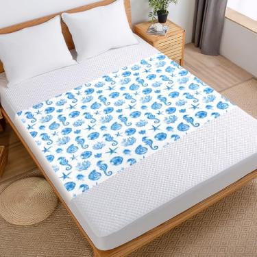 Imagem de MOEMOE BABY Almofadas de cama impermeáveis para treinamento e penico, absorventes e antiderrapantes, almofadas de xixi para crianças, treinamento noturno e urina na cama, reutilizáveis