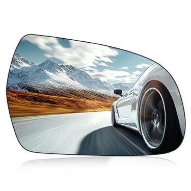 Imagem de SYKRSS Vidro retrovisor do lado direito do passageiro 8K0857536J compatível com Audi S5 S4 A3 A3 Quattro A4 A4 Quattro A5, espelho retrovisor direito do passageiro vidro convexo (sem placa de suporte)