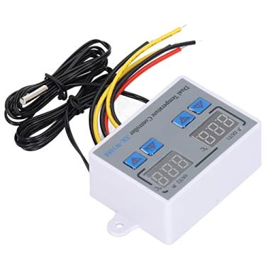Imagem de Controlador de Temperatura Digital Duplo, Interruptor de Termostato de Aquecimento e Resfriamento, Sensor 10K - Controle Preciso de Temperatura para Crescimento de Plantas Em