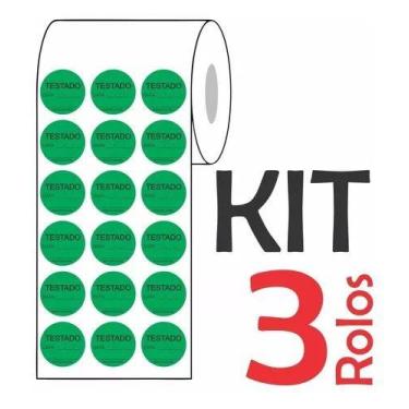 Imagem de Etiqueta Adesiva Auto Colante Testado Retrabalho Pendência - Etiquetas