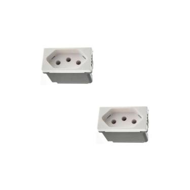 Imagem de Kit 2 Modulos Tomada 20A 250V Branco 615060BC+ Pial Plus+ - Legrand