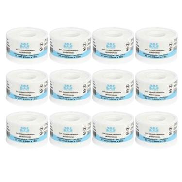 Imagem de Kit 12 Fita Microporosa Branca 2,5m X 10m - Wiltex