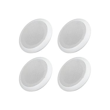 Imagem de Kit 4 Base Arandela de Teto Plastico Fiamon Para Alto Falante 6" Gesso