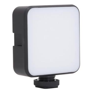 Imagem de Luz de Vídeo LED, 64 Grânulos de LED para Iluminação de Fotografia, Luz Recarregável da Câmera de Bolso Com 3 Sapatas 1/4 Polegadas Parafuso Buraco para Gravação de Vídeo
