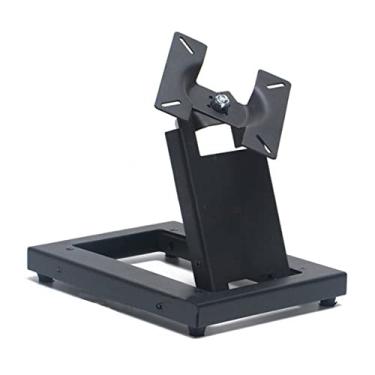 Imagem de Braço de suporte de ecrã suporte para monitor de movimento completo de 14 a 24 polegadas e suporte de secretária para ecrã táctil com base de aço, suporte dobrável para TV de secretária, suporte