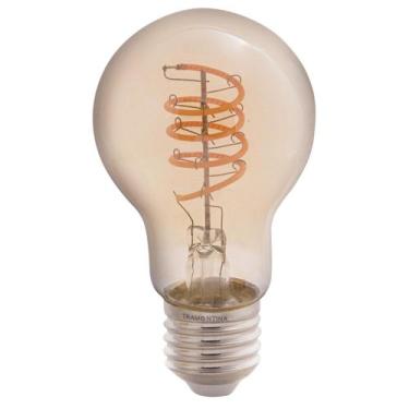 Imagem de Lâmpada LED de Filamento Espiral  Tramontina A60 4 W 2200 K Luz Amarel