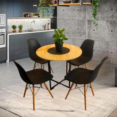 Imagem de Mesa De Jantar P/Cadeiras Estilo Industrial Festa Aniversário Restaura