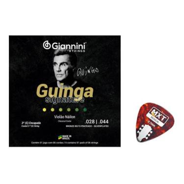Imagem de Encordoamento Corda Giannini Guinga Nylon Clássico Bronze 85 com Palhe