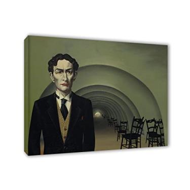 Imagem de JZSDGB Felix Labisse impressões em tela e pôster-Famous Painting abstract Wall Art - The TrialReprodutions on Canvas - quadros emoldurados em madeira e prontos para pendurar para decoração de casa 60