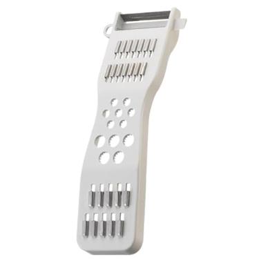 Imagem de Ralador Multifuncional 5 em 1, Descascador e Fatiador, Branco Ideal para Legumes-Frutas-Queijos-Frios e alimentos diversos