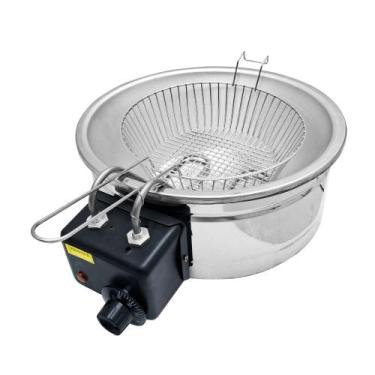 Imagem de Fritadeira Elétrica com Óleo 5 Litros Tacho Redondo 110v/220v Desligam