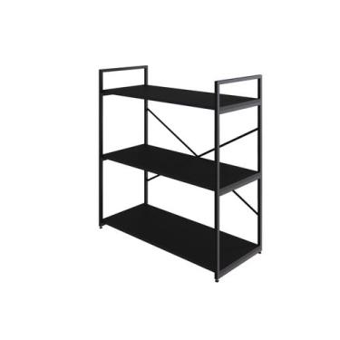 Imagem de Estante C/03 Prateleiras 84x80x33cm Yon - Metalig, Preto TX/Est.Preta