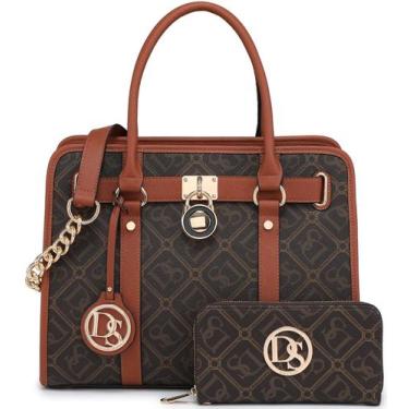 Imagem de Bolsa Dasein Two Tone Satchel Vegan Leather para mulheres