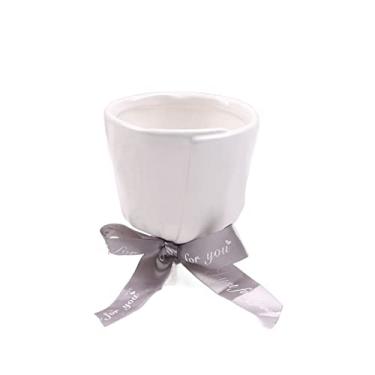 Imagem de Vaso Vaso de cerâmica nórdico para decoração de casa, vaso de flores, decoração de quarto, arranjo de flores, desktop, criativo, formato de buquê Vaso de flores(Branco)