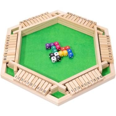 Imagem de Jogo de mesa Fowreny Shut The Box Dice para 2-6 jogadores