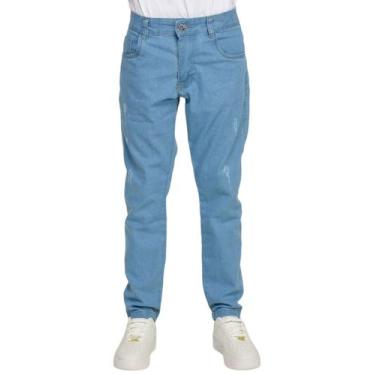Imagem de Calça Jeans Infantil Juvenil Masculino Menino Algodão - Volgue, Jeans 