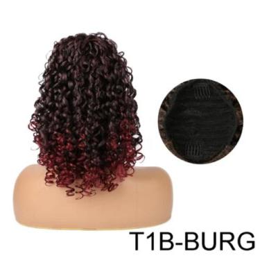 Imagem de Aplique Rabo De Cavalo Cacheado Curto 45cm Premium Preto - GM Hair, Om