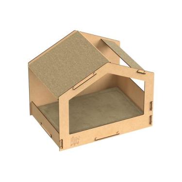 Imagem de Casinha Gato Cachorro Arranhador Pet Luxo Colchão Casa Cama - Ricapet,